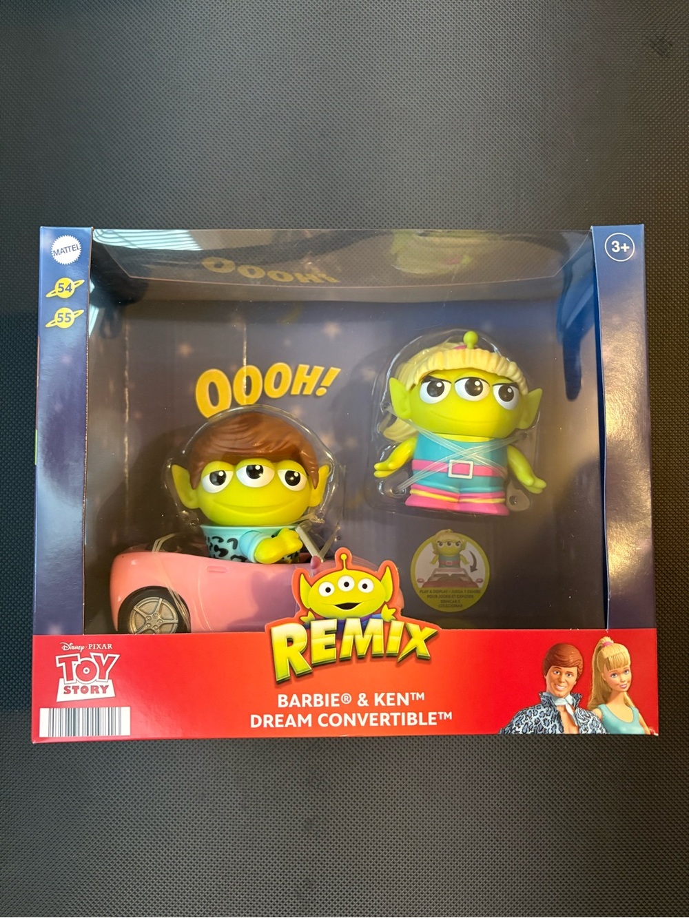Toy Story Barbie & Ken Alien Figures with Pink Convertible Remix